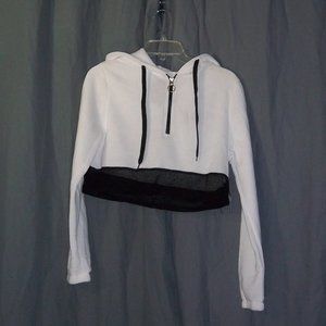 FINAL PRICE💧New White Crop Top Hoodie